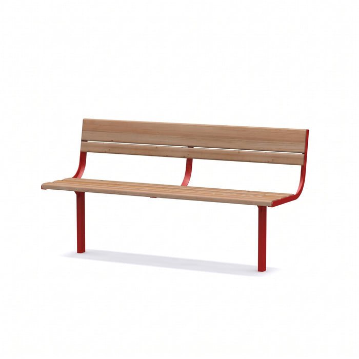Gewerbefabrik Sitzbank Neubulach Outdoor Bank Parkbank Rot RAL 3001