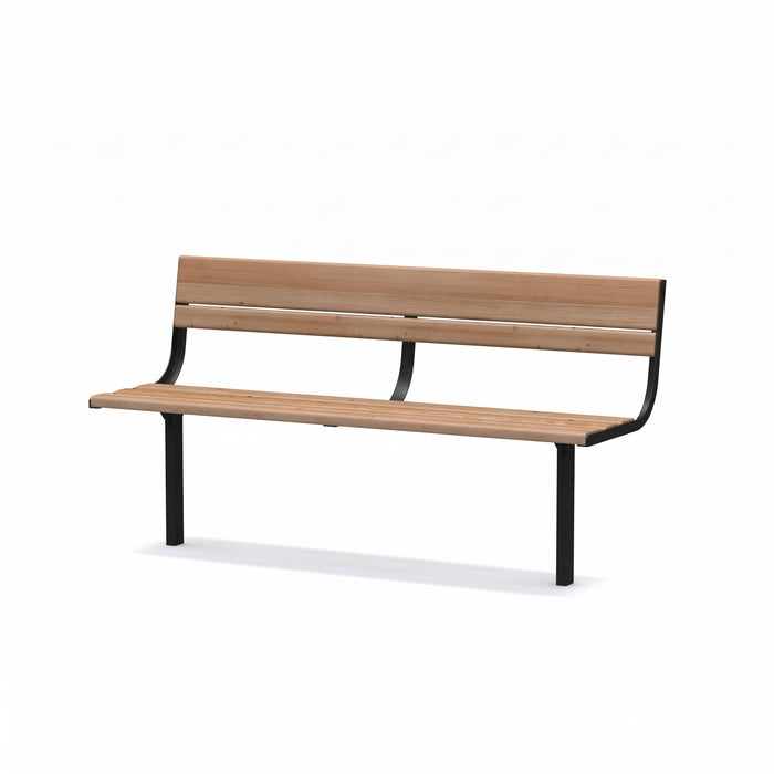 Gewerbefabrik Sitzbank Neubulach Outdoor Bank Parkbank Schwarz RAL 9017