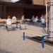Gewerbefabrik Sitzbank Neuburg Outdoor Bank Parkbank Blau RAL 5005 Park