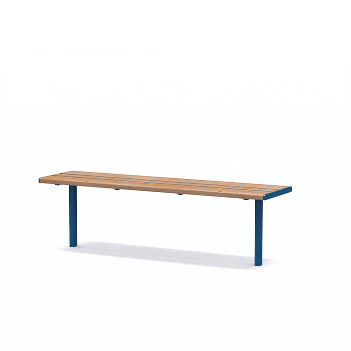 Gewerbefabrik Sitzbank Neuburg Outdoor Bank Parkbank Blau RAL 5005