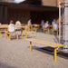 Gewerbefabrik Sitzbank Neuburg Outdoor Bank Parkbank Gelb RAL 1028 Park