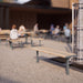 Gewerbefabrik Sitzbank Neuburg Outdoor Bank Parkbank Grau RAL 7011 Park