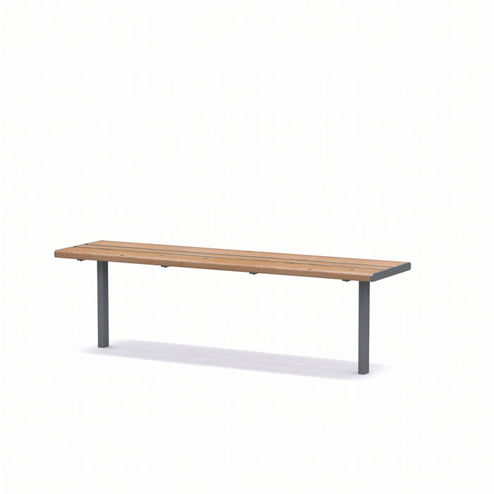 Gewerbefabrik Sitzbank Neuburg Outdoor Bank Parkbank Grau RAL 7011