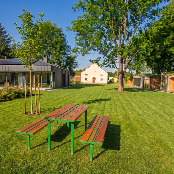 Gewerbefabrik Sitzbank Neuburg Outdoor Bank Parkbank Grün RAL 6018 Stadt
