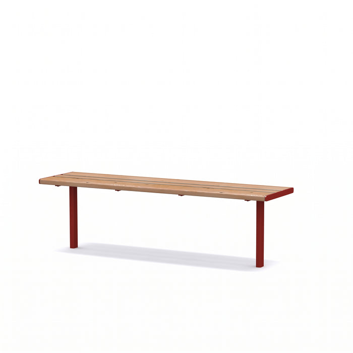Gewerbefabrik Sitzbank Neuburg Outdoor Bank Parkbank Rot RAL 3001