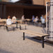 Gewerbefabrik Sitzbank Neuburg Outdoor Bank Parkbank Schwarz RAL 9017 Park