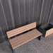 Gewerbefabrik Sitzbank Otterberg Outdoor Bank Parkbank Holz Grau RAL 7011 Park