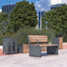 Gewerbefabrik Sitzbank Otterberg Outdoor Bank Parkbank Holz Grau RAL 7011 Stadt