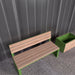 Gewerbefabrik Sitzbank Otterberg Outdoor Bank Parkbank Holz Grün RAL 6018 Park