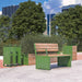 Gewerbefabrik Sitzbank Otterberg Outdoor Bank Parkbank Holz Grün RAL 6018 Stadt