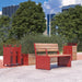 Gewerbefabrik Sitzbank Otterberg Outdoor Bank Parkbank Holz Rot RAL 3001 Stadt