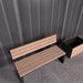 Gewerbefabrik Sitzbank Otterberg Outdoor Bank Parkbank Holz Schwarz RAL 9017 Park