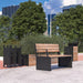 Gewerbefabrik Sitzbank Otterberg Outdoor Bank Parkbank Holz Schwarz RAL 9017 Stadt