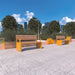 Gewerbefabrik Sitzbank Otterndorf Outdoor Bank Parkbank Holz Gelb RAL 1028 Park