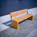 Gewerbefabrik Sitzbank Otterndorf Outdoor Bank Parkbank Holz Gelb RAL 1028 Stadt