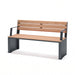 Gewerbefabrik Sitzbank Otterndorf Outdoor Bank Parkbank Holz Grau RAL 7011