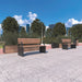 Gewerbefabrik Sitzbank Otterndorf Outdoor Bank Parkbank Holz Schwarz RAL 9017 Park