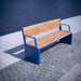 Gewerbefabrik Sitzbank Ottobeuren Outdoor Bank Parkbank Holz Blau RAL 5005 Park