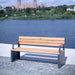 Gewerbefabrik Sitzbank Ottobeuren Outdoor Bank Parkbank Holz Grau RAL 7011 Stadt