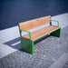 Gewerbefabrik Sitzbank Ottobeuren Outdoor Bank Parkbank Holz Grün RAL 6018 Park