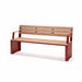 Gewerbefabrik Sitzbank Ottobeuren Outdoor Bank Parkbank Holz Rot RAL 3001