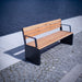 Gewerbefabrik Sitzbank Ottobeuren Outdoor Bank Parkbank Holz Schwarz RAL 9017 Park