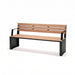 Gewerbefabrik Sitzbank Ottobeuren Outdoor Bank Parkbank Holz Schwarz RAL 9017