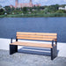 Gewerbefabrik Sitzbank Ottobeuren Outdoor Bank Parkbank Holz Schwarz RAL 9017 Stadt