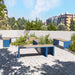 Gewerbefabrik Sitzbank Ottobrunn Outdoor Bank Parkbank Holz Blau RAL 5005 Stadt