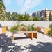Gewerbefabrik Sitzbank Ottobrunn Outdoor Bank Parkbank Holz Gelb RAL 1028 Stadt
