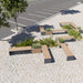 Gewerbefabrik Sitzbank Ottobrunn Outdoor Bank Parkbank Holz Grau RAL 7011 Park