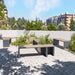 Gewerbefabrik Sitzbank Ottobrunn Outdoor Bank Parkbank Holz Grau RAL 7011 Stadt