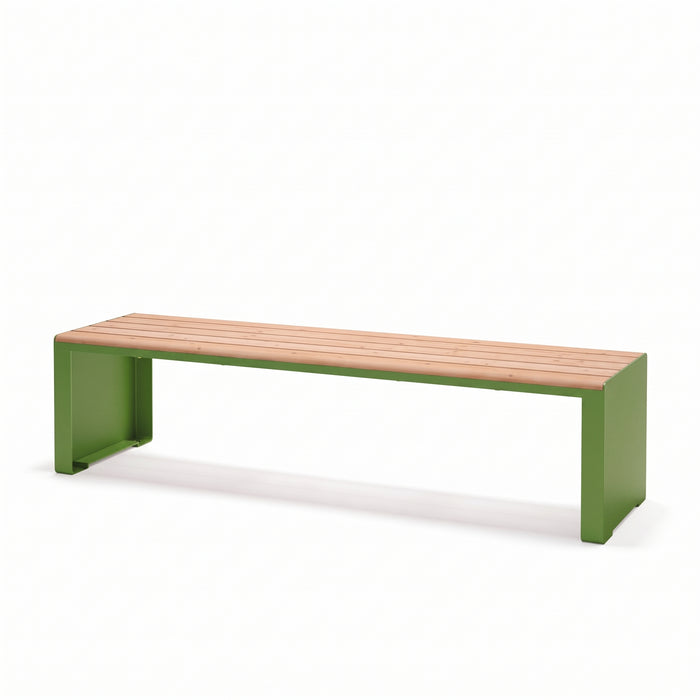 Gewerbefabrik Sitzbank Ottobrunn Outdoor Bank Parkbank Holz Grün RAL 6018