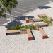 Gewerbefabrik Sitzbank Ottobrunn Outdoor Bank Parkbank Holz Rot RAL 3001 Park
