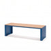 Gewerbefabrik Sitzbank Ottweiler Outdoor Bank Parkbank Holz Blau RAL 5005