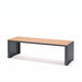 Gewerbefabrik Sitzbank Ottweiler Outdoor Bank Parkbank Holz Grau RAL 7011
