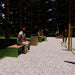 Gewerbefabrik Sitzbank Ottweiler Outdoor Bank Parkbank Holz Grün RAL 6018 Stadt