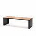 Gewerbefabrik Sitzbank Ottweiler Outdoor Bank Parkbank Holz Schwarz RAL 9017