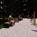 Gewerbefabrik Sitzbank Ottweiler Outdoor Bank Parkbank Holz Schwarz RAL 9017 Stadt
