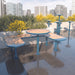 Gewerbefabrik Sitzbank Rodenbach Outdoor Bank Parkbank Holz Blau RAL 5005 Park