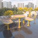 Gewerbefabrik Sitzbank Rodenbach Outdoor Bank Parkbank Holz Gelb RAL 1028 Park