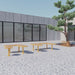 Gewerbefabrik Sitzbank Rodenbach Outdoor Bank Parkbank Holz Gelb RAL 1028 Stadt