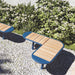 Gewerbefabrik Sitzbank Rodewald Outdoor Bank Parkbank Holz Blau RAL 5005 Park
