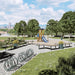 Gewerbefabrik Sitzbank Rodewald Outdoor Bank Parkbank Holz Grau RAL 7011 Stadt