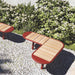 Gewerbefabrik Sitzbank Rodewald Outdoor Bank Parkbank Holz Rot RAL 3001 Park