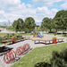Gewerbefabrik Sitzbank Rodewald Outdoor Bank Parkbank Holz Rot RAL 3001 Stadt