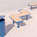 Gewerbefabrik Sitzbank Rodewisch Outdoor Bank Parkbank Holz Blau RAL 5005 Park