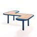 Gewerbefabrik Sitzbank Rodewisch Outdoor Bank Parkbank Holz Blau RAL 5005