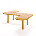Gewerbefabrik Sitzbank Rodewisch Outdoor Bank Parkbank Holz Gelb RAL 1028