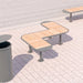 Gewerbefabrik Sitzbank Rodewisch Outdoor Bank Parkbank Holz Grau RAL 7011 Park